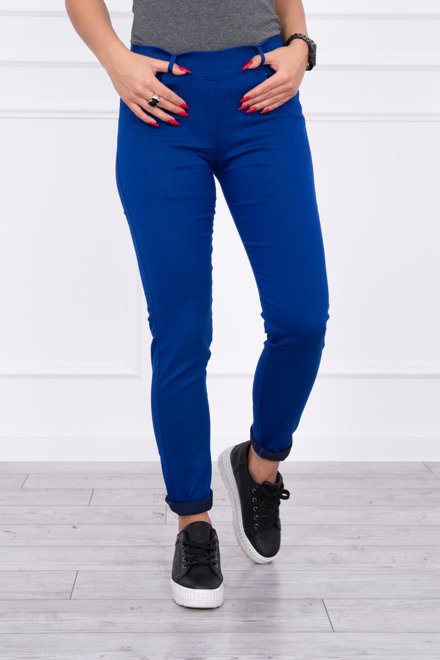  Blugi Skinny cu Buzunare in Spate