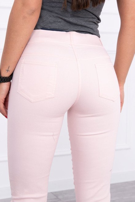  Blugi Skinny cu Buzunare in Spate