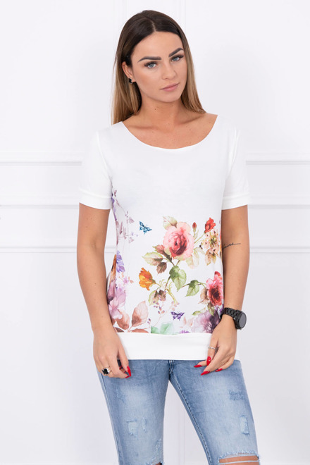  Tricou cu imprimeu floral