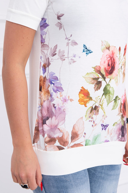  Tricou cu imprimeu floral