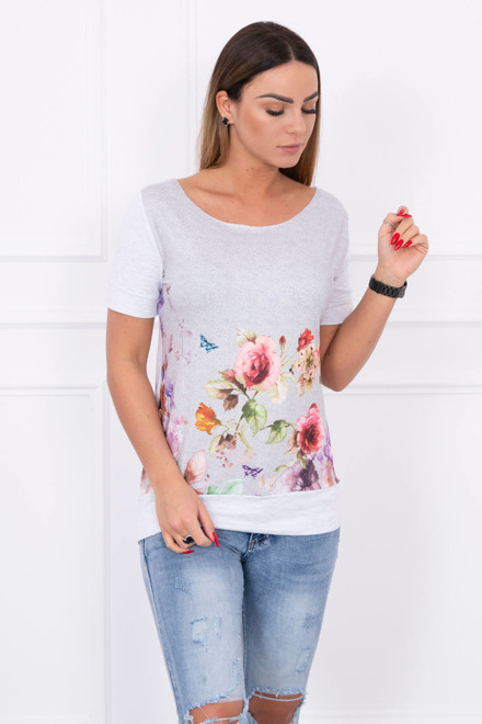  Tricou cu imprimeu floral