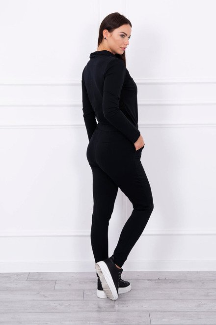  Jumpsuit cu Fermoar Negru