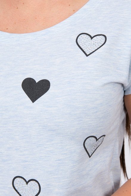  Tricou cu inimi diverse
